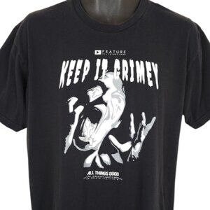 Keep It Grimey T Shirt Mens Size XL Black Feature All Things Good Made In USA